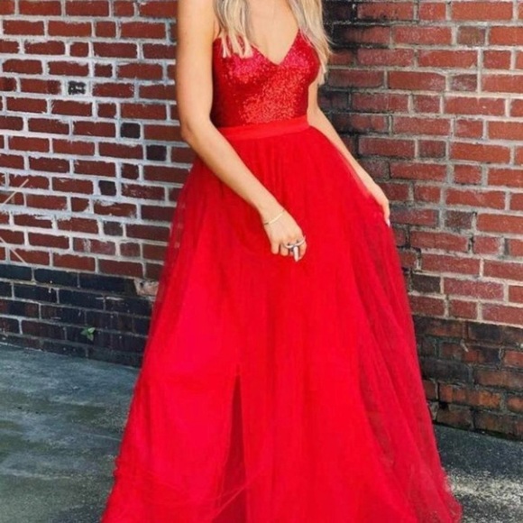 southern fried chics Dresses & Skirts - Queen of Hearts red sequin dress